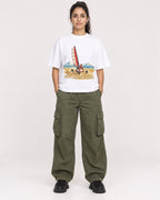 Mockup Boxy Heavyweight Tee White female full-body 47