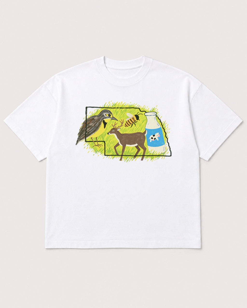 Mockup Boxy Heavyweight Tee White product