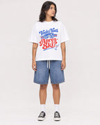 Mockup Boxy Heavyweight Tee White female full-body 36