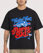 Mockup Boxy Heavyweight Tee Black male close-up 36