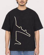 Mockup Boxy Heavyweight Tee Black male close-up 02