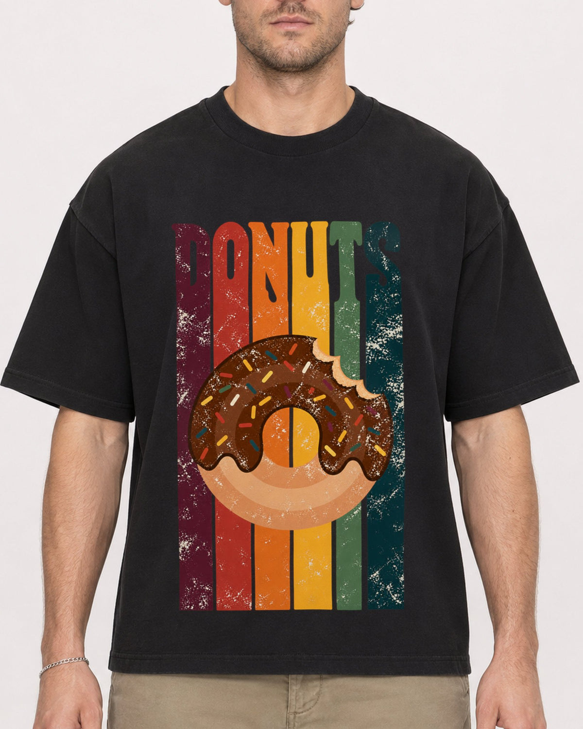 Mockup Boxy Heavyweight Tee Black male close-up 08