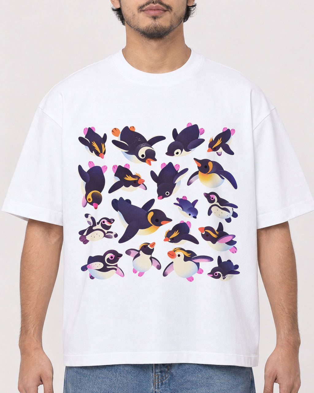 Mockup Boxy Heavyweight Tee White male close-up 02