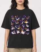 Mockup Boxy Heavyweight Tee Black female close-up 02