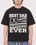 Mockup Boxy Heavyweight Tee Black male close-up 03