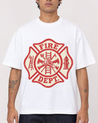 Mockup Boxy Heavyweight Tee White male close-up 06