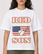Mockup Boxy Heavyweight Tee White female close-up 07