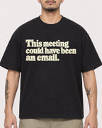 Mockup Boxy Heavyweight Tee Black male close-up 12