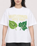 Mockup Boxy Heavyweight Tee White female close-up 13