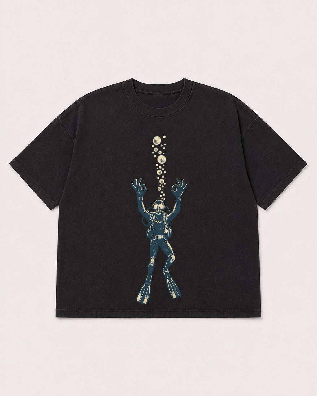 Mockup Boxy Heavyweight Tee Black product