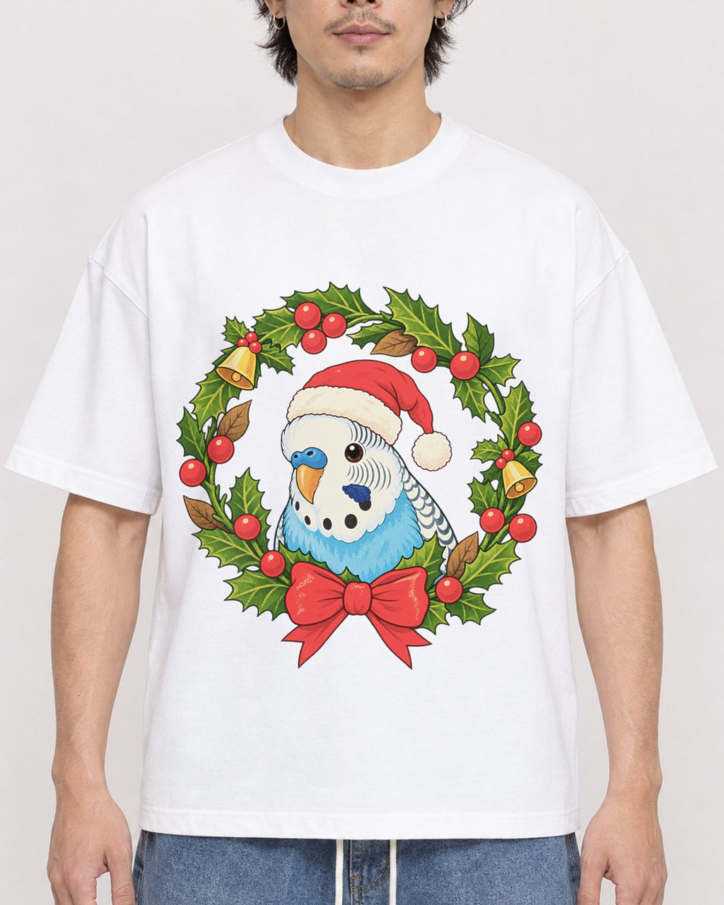 Mockup Boxy Heavyweight Tee White male close-up 03