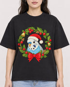 Mockup Boxy Heavyweight Tee Black female close-up 03
