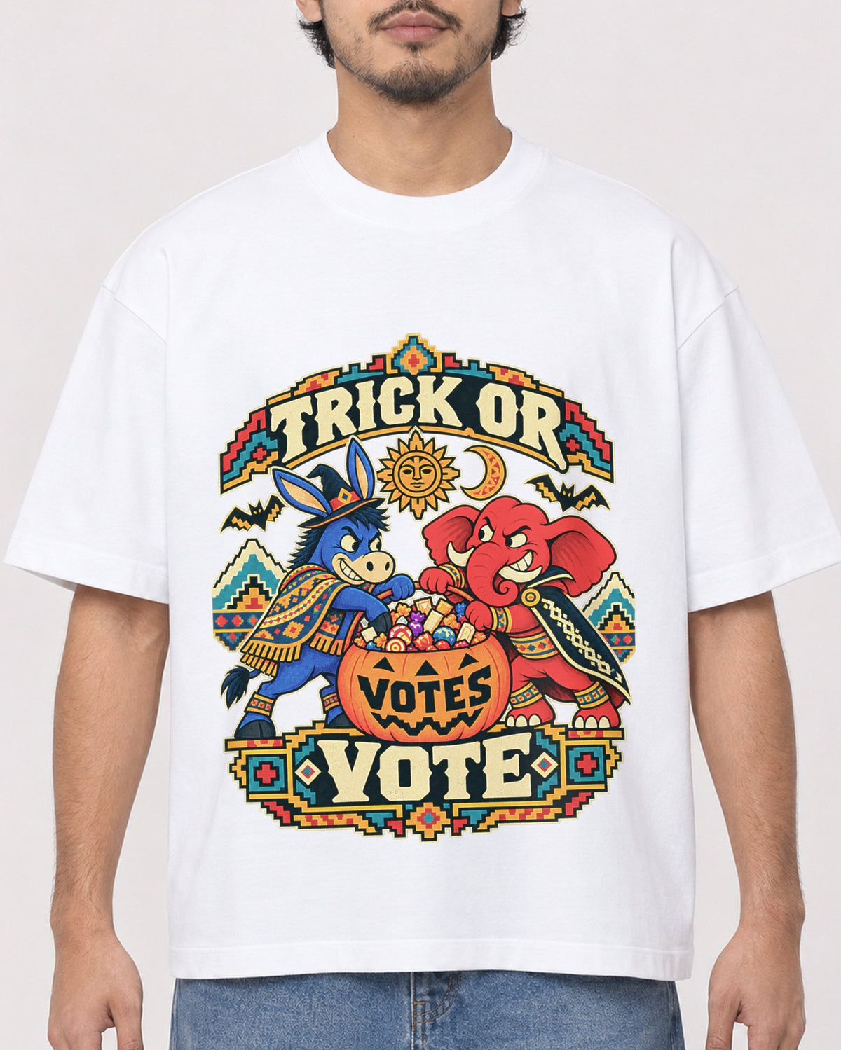 Mockup Boxy Heavyweight Tee White male close-up 02