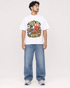 Mockup Boxy Heavyweight Tee White male full-body 02