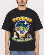 Mockup Boxy Heavyweight Tee Black male close-up 02