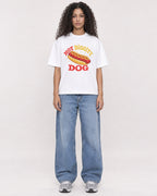 Mockup Boxy Heavyweight Tee White female full-body 10