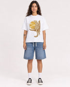 Mockup Boxy Heavyweight Tee White female full-body 06