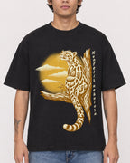 Mockup Boxy Heavyweight Tee Black male close-up 06