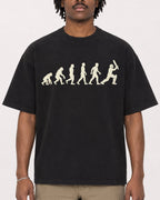 Mockup Boxy Heavyweight Tee Black male close-up 04