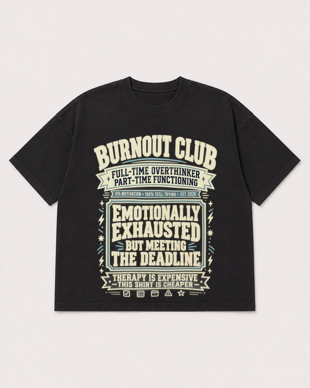 Mockup Boxy Heavyweight Tee Black product