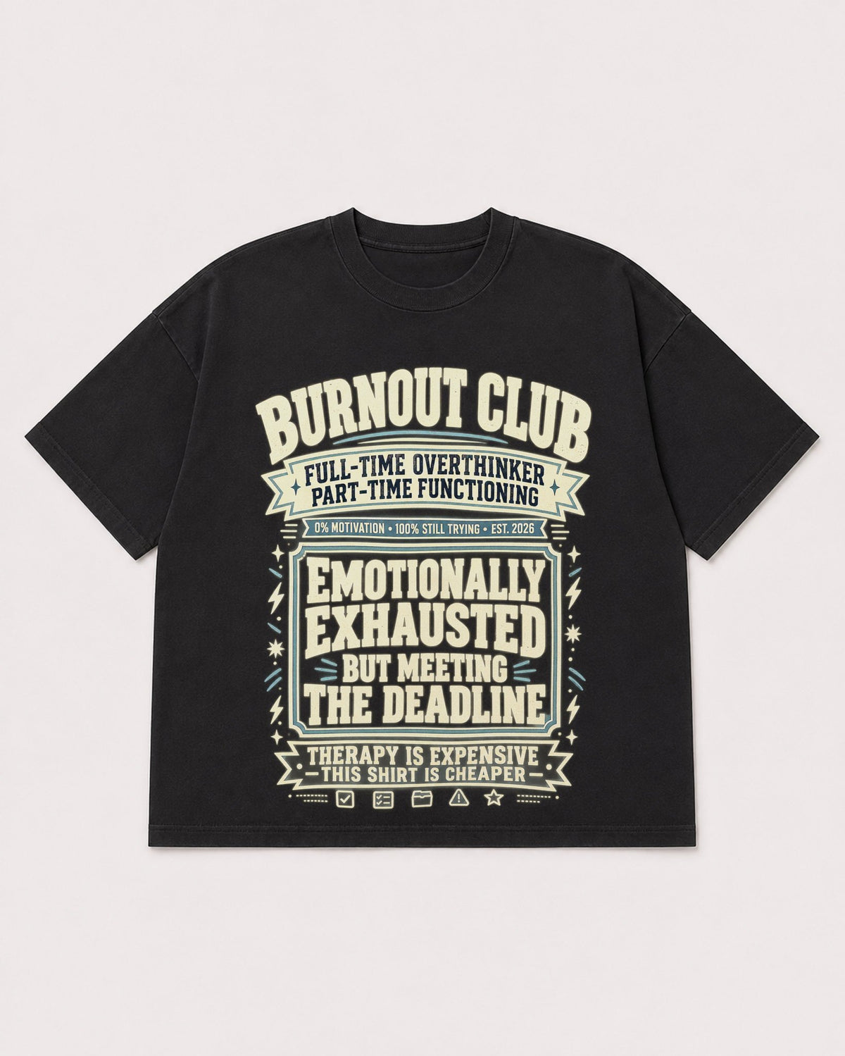 Mockup Boxy Heavyweight Tee Black product