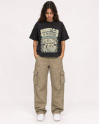 Mockup Boxy Heavyweight Tee Black female full-body 06
