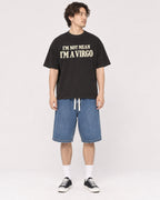Mockup Boxy Heavyweight Tee Black male full-body 03