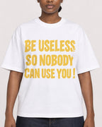 Mockup Boxy Heavyweight Tee White female close-up 34
