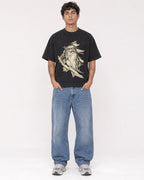 Mockup Boxy Heavyweight Tee Black male full-body 06