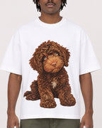 Mockup Boxy Heavyweight Tee White male close-up 04