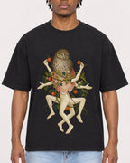 Mockup Boxy Heavyweight Tee Black male close-up 05