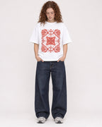 Mockup Boxy Heavyweight Tee White female full-body 09