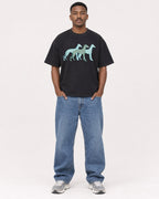 Mockup Boxy Heavyweight Tee Black male full-body 14