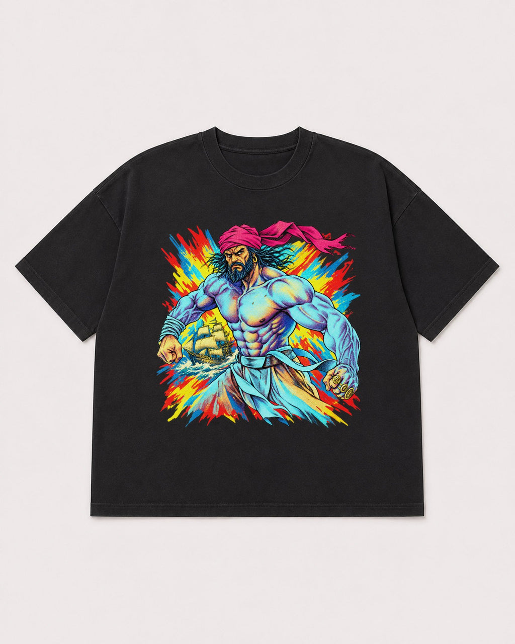 Mockup Boxy Heavyweight Tee Black product