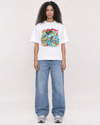 Mockup Boxy Heavyweight Tee White female full-body 10