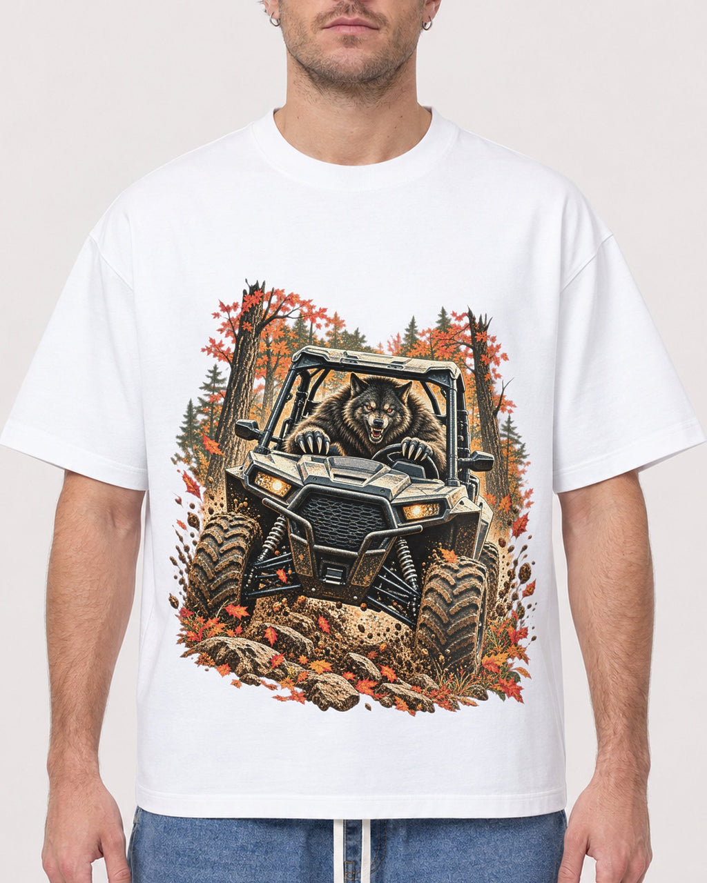 Mockup Boxy Heavyweight Tee White male close-up 08