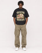 Mockup Boxy Heavyweight Tee Black male full-body 04