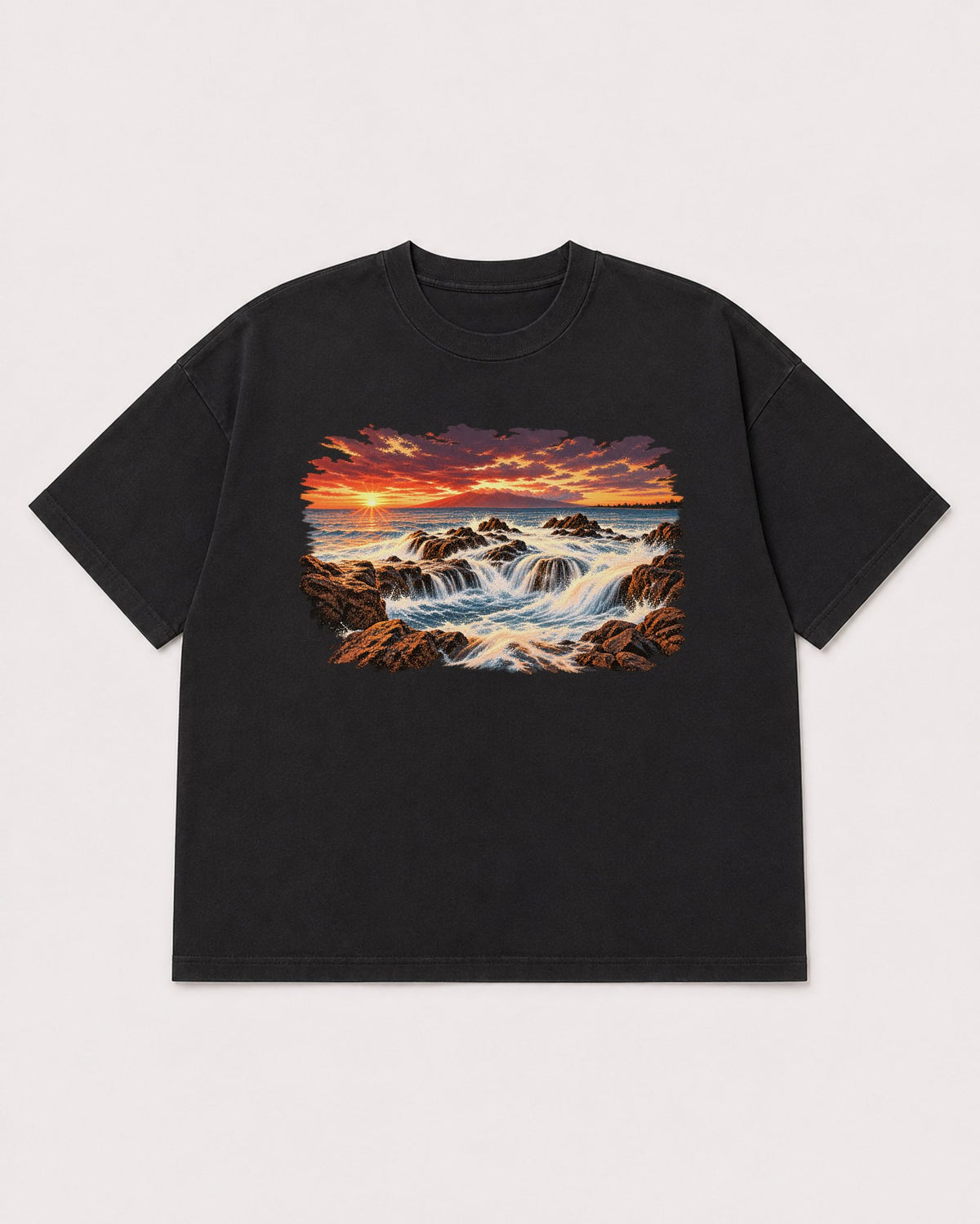 Mockup Boxy Heavyweight Tee Black product
