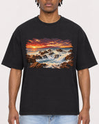 Mockup Boxy Heavyweight Tee Black male close-up 05