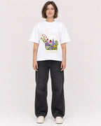 Mockup Boxy Heavyweight Tee White female full-body 18