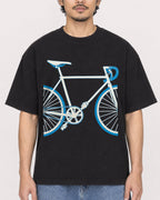Mockup Boxy Heavyweight Tee Black male close-up 02