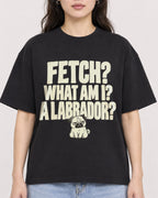 Mockup Boxy Heavyweight Tee Black female close-up 03