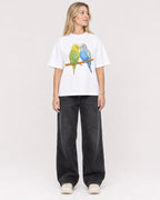 Mockup Boxy Heavyweight Tee White female full-body 08