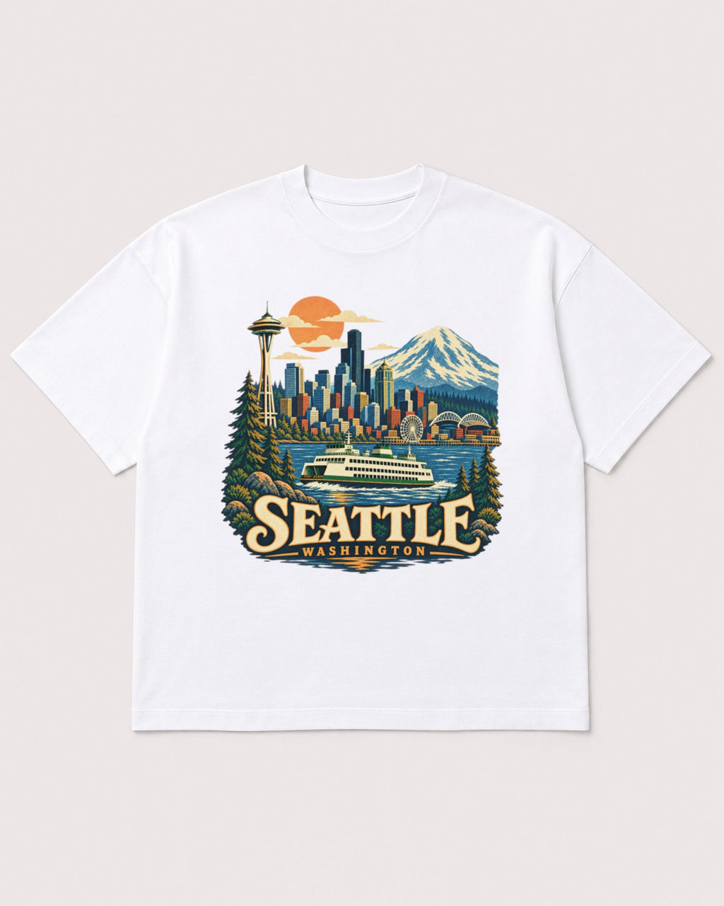 Mockup Boxy Heavyweight Tee White product