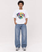 Mockup Boxy Heavyweight Tee White female full-body 35