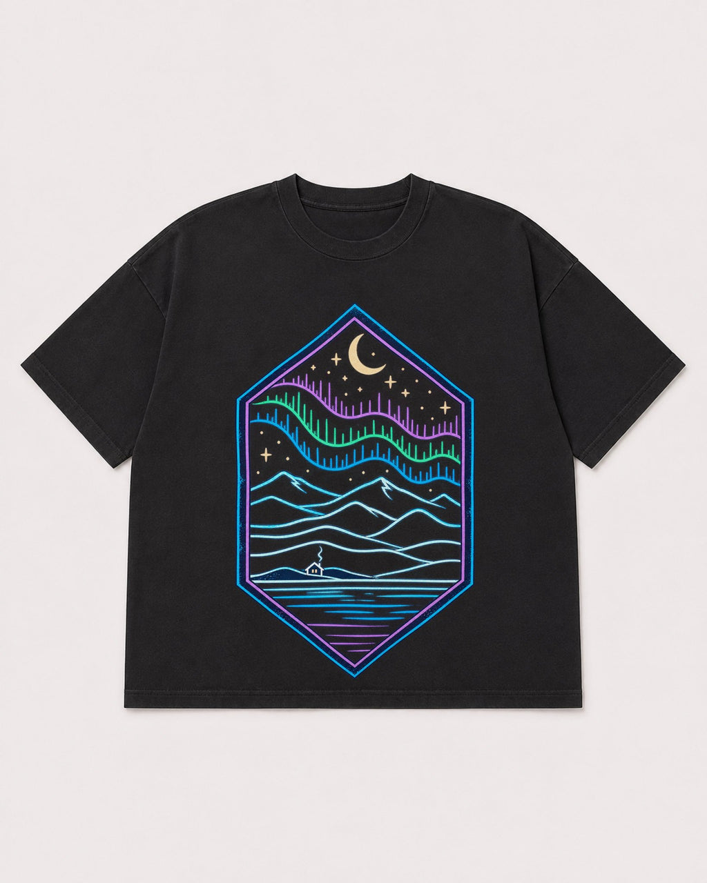 Mockup Boxy Heavyweight Tee Black product