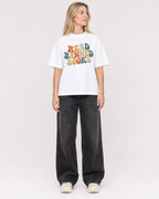 Mockup Boxy Heavyweight Tee White female full-body 08
