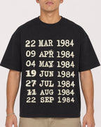Mockup Boxy Heavyweight Tee Black male close-up 16
