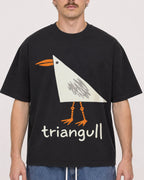 Mockup Boxy Heavyweight Tee Black male close-up 19