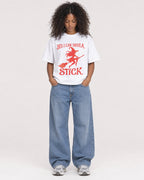 Mockup Boxy Heavyweight Tee White female full-body 05